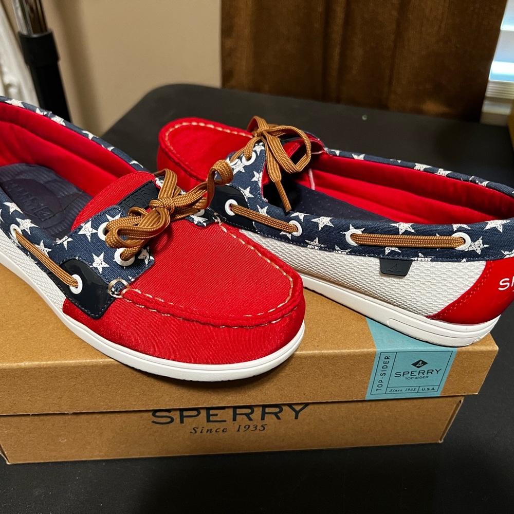 Sperry Shoresider Red, White & Blue